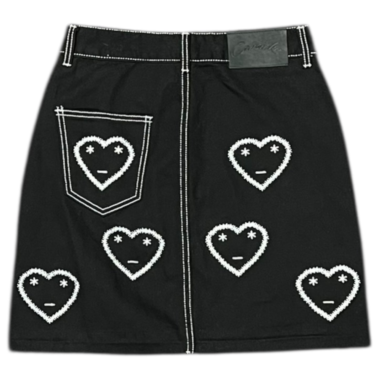 Carsicko Denim Skirt Black/White