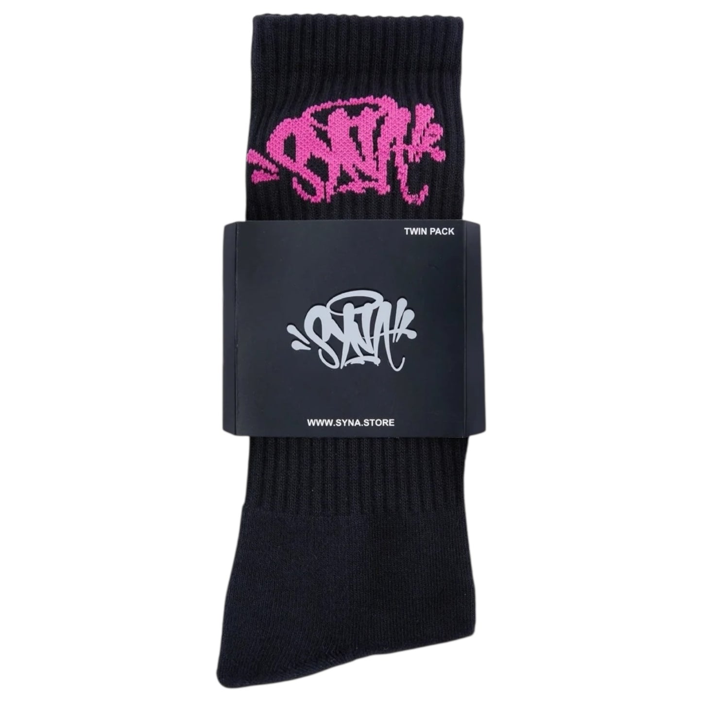 Syna World Socks Twin Pack Black/Pink