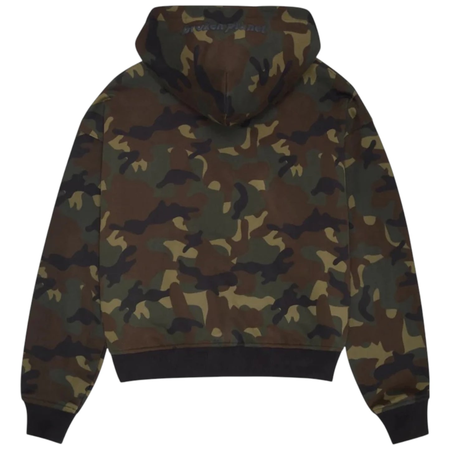 Broken Planet Zip Up Hoodie Camo Green