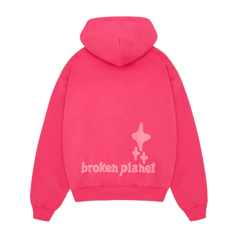 Broken Planet Fuschia Pink Hoodie
