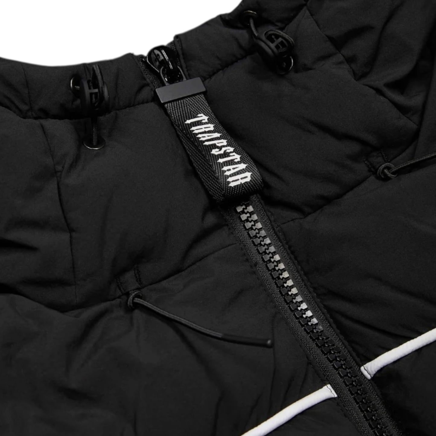 Trapstar Irongate Arch Piping Puffer Jacket Black/White
