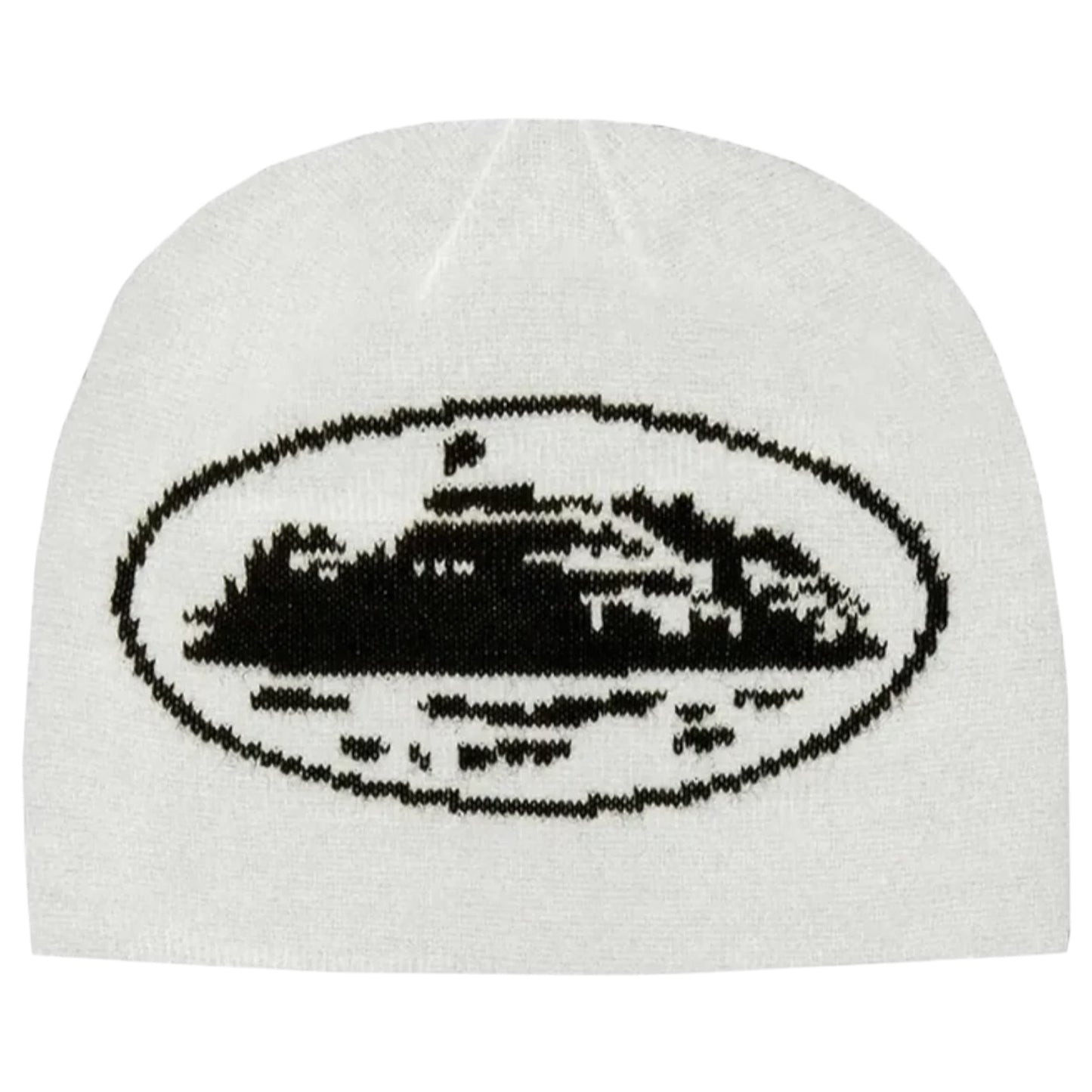 Corteiz Alcatraz Beanie White