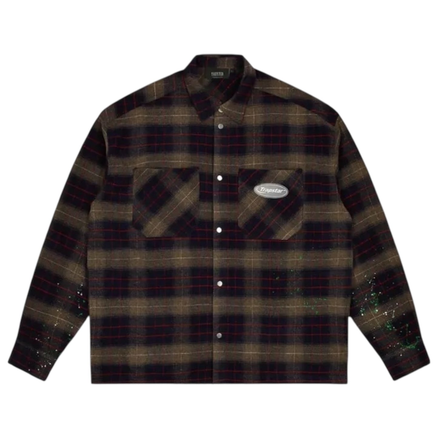 Trapstar Hyperdrive Flannel Shirt Black/Brown