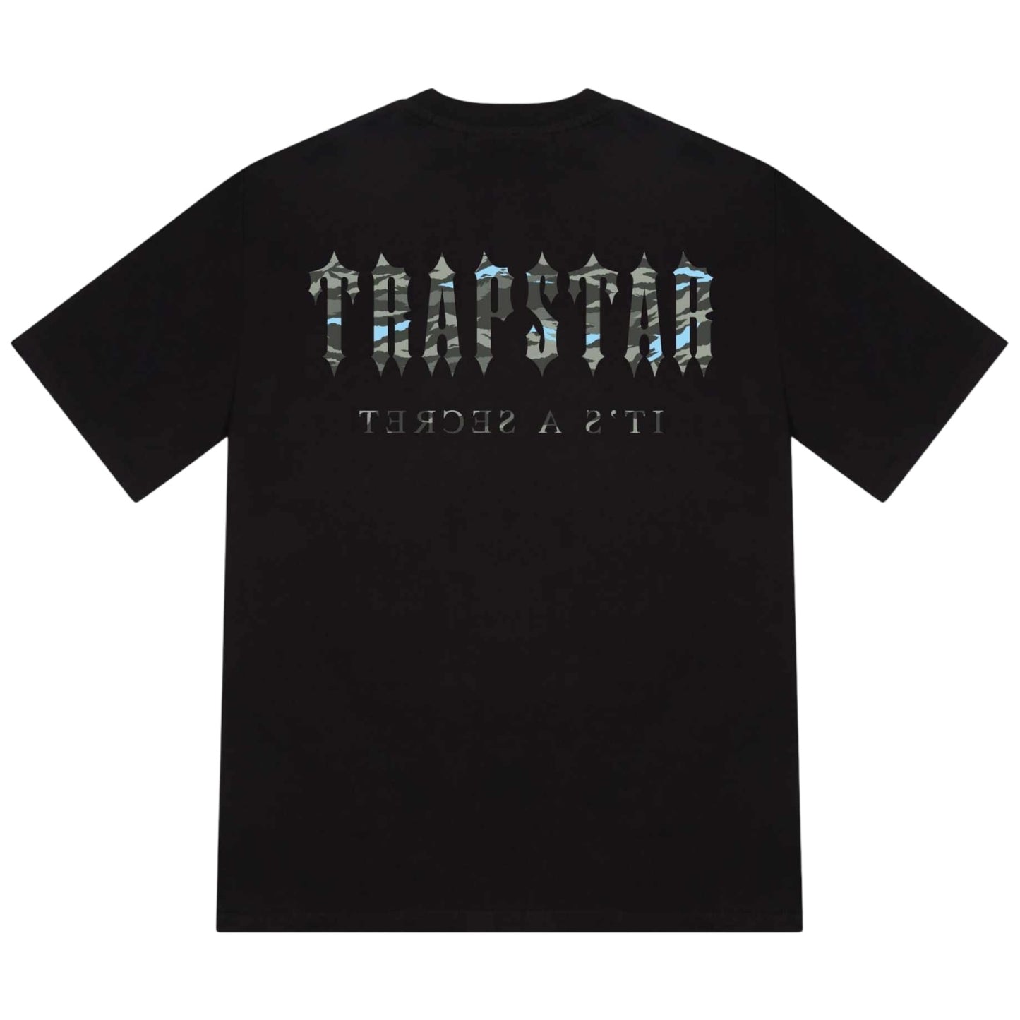 Trapstar Decoded All Terrain T-Shirt Black/Camo Blue