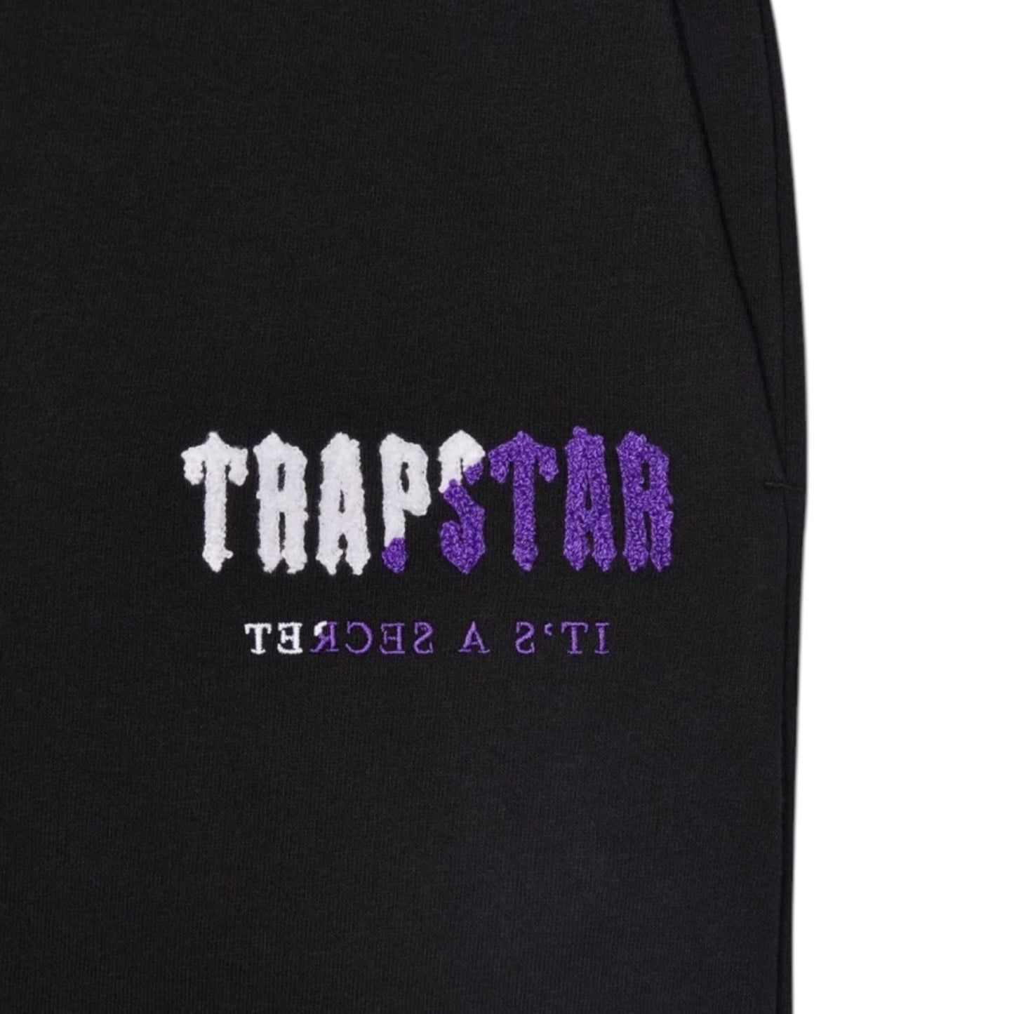 Trapstar Chenille Decoded Hooded Tracksuit Black/Purple
