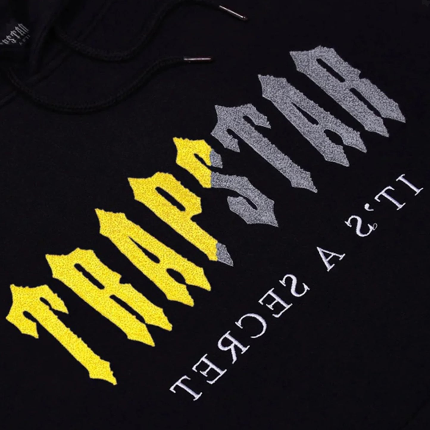 Trapstar Chenille Decoded Hooded Tracksuit Black/Yellow