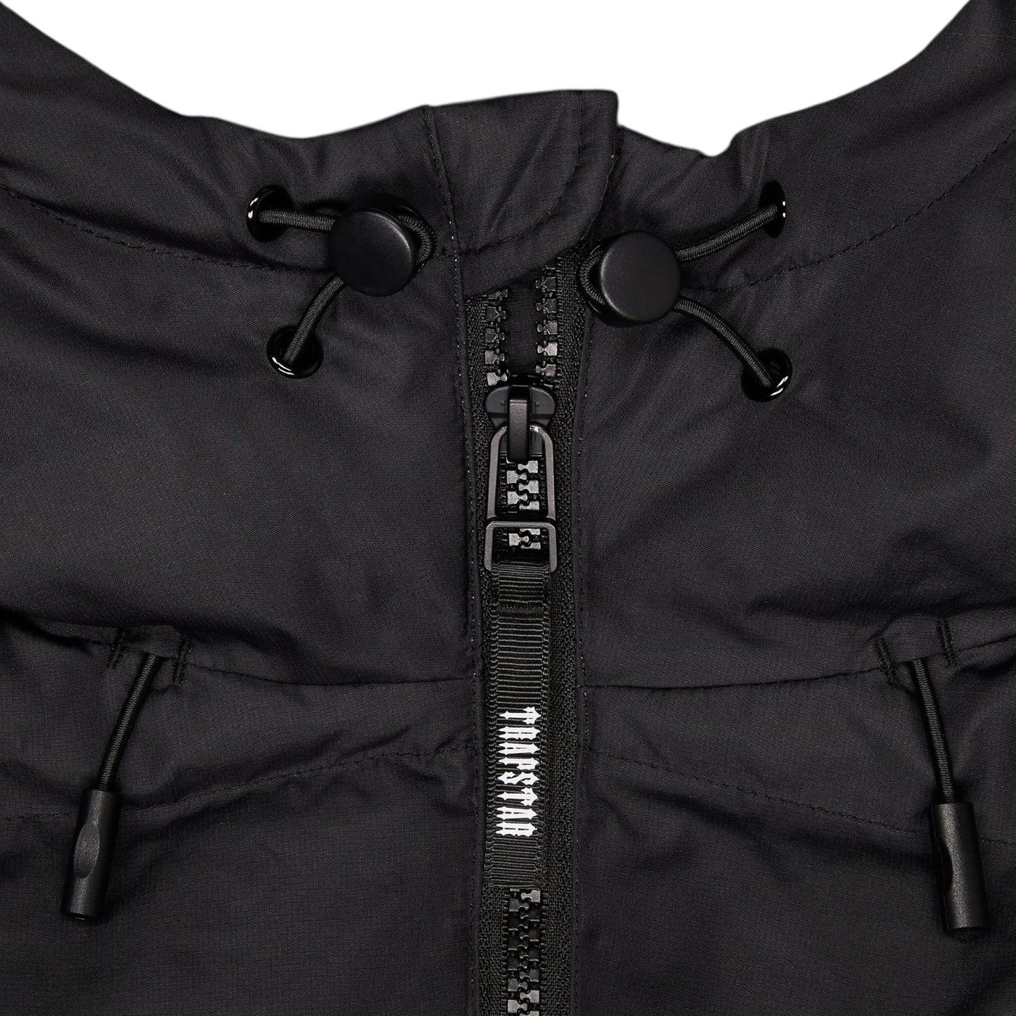 Trapstar Irongate Arch Hooded Puffer Jacket Black/White