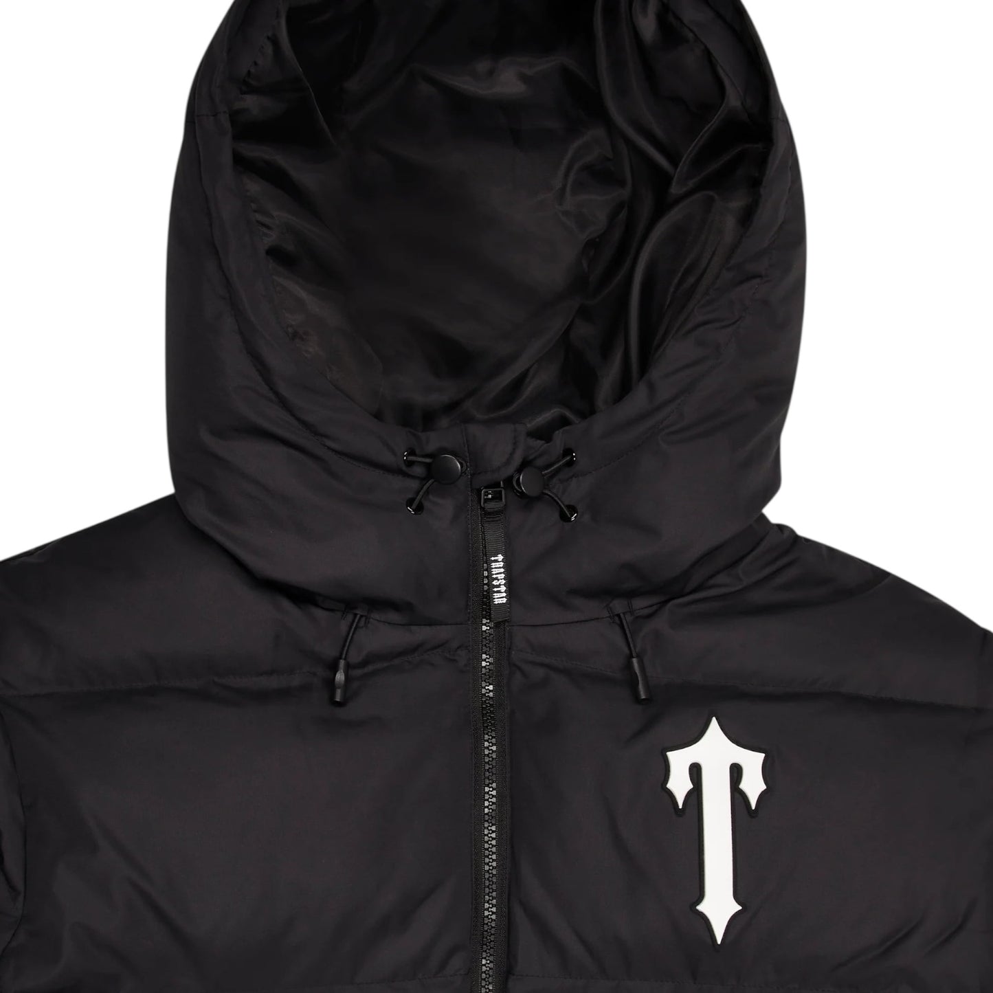 Trapstar Irongate Arch Hooded Puffer Jacket Black/White