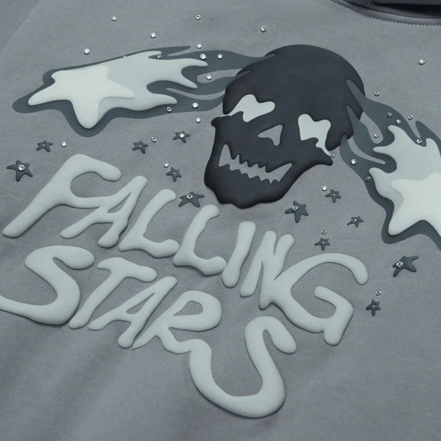 Broken Planet Falling Stars Hoodie Dark Grey