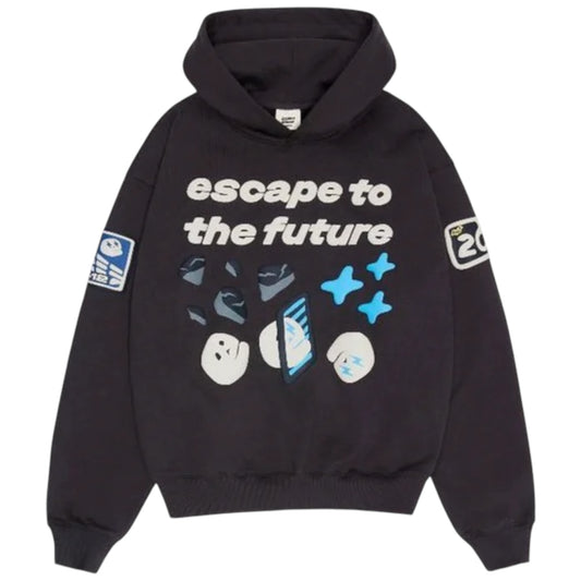 Broken Planet Escape To The Future Hoodie Soot Black
