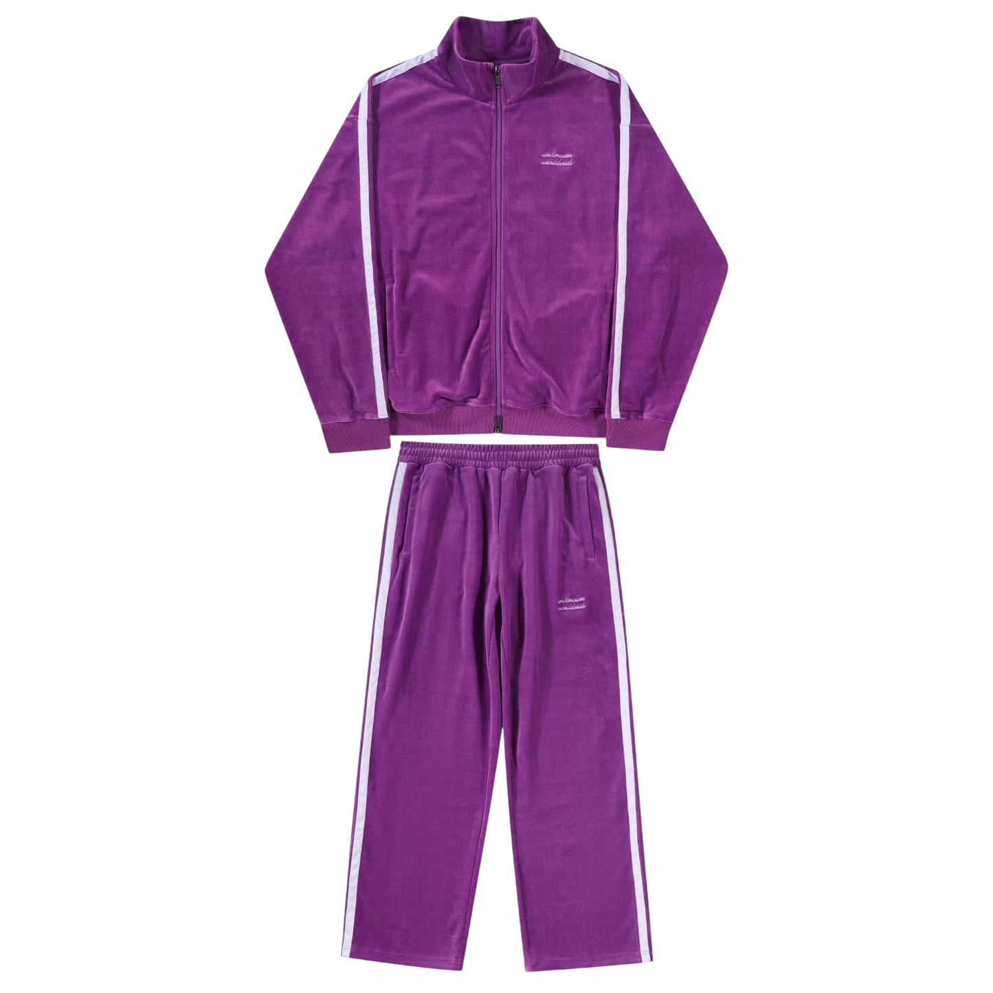 Unknown London Velour Tracksuit Purple/White