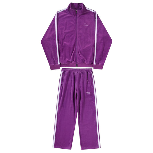 Unknown London Velour Tracksuit Purple/White
