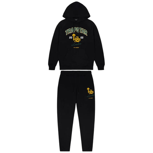 Trapstar TS Varsity Tracksuit Black/Yellow