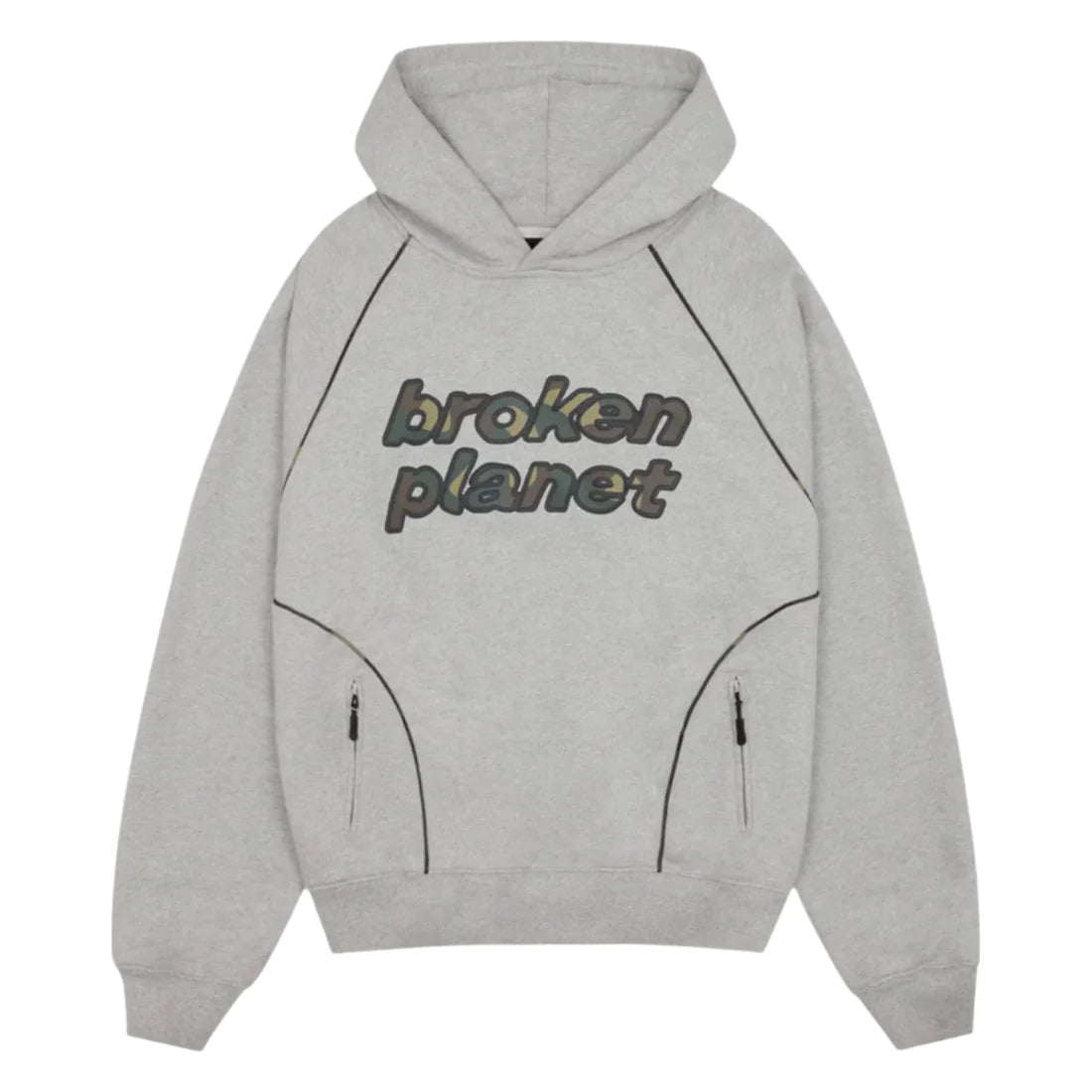 Broken Planet Performance Hoodie Heather Grey