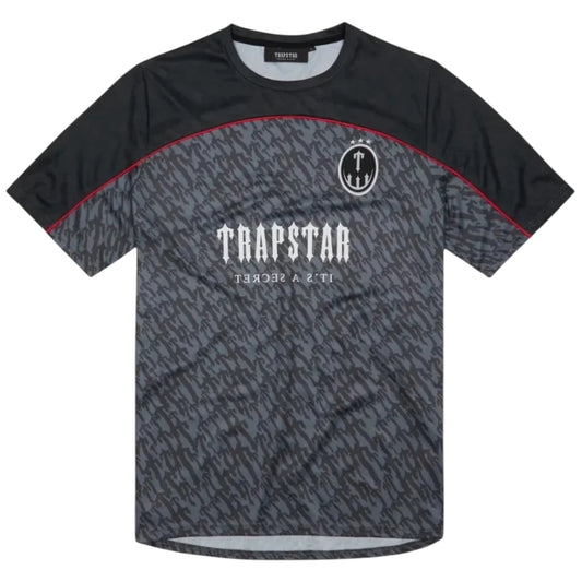 Trapstar Irongate Monogram Football Jersey Grey/Black