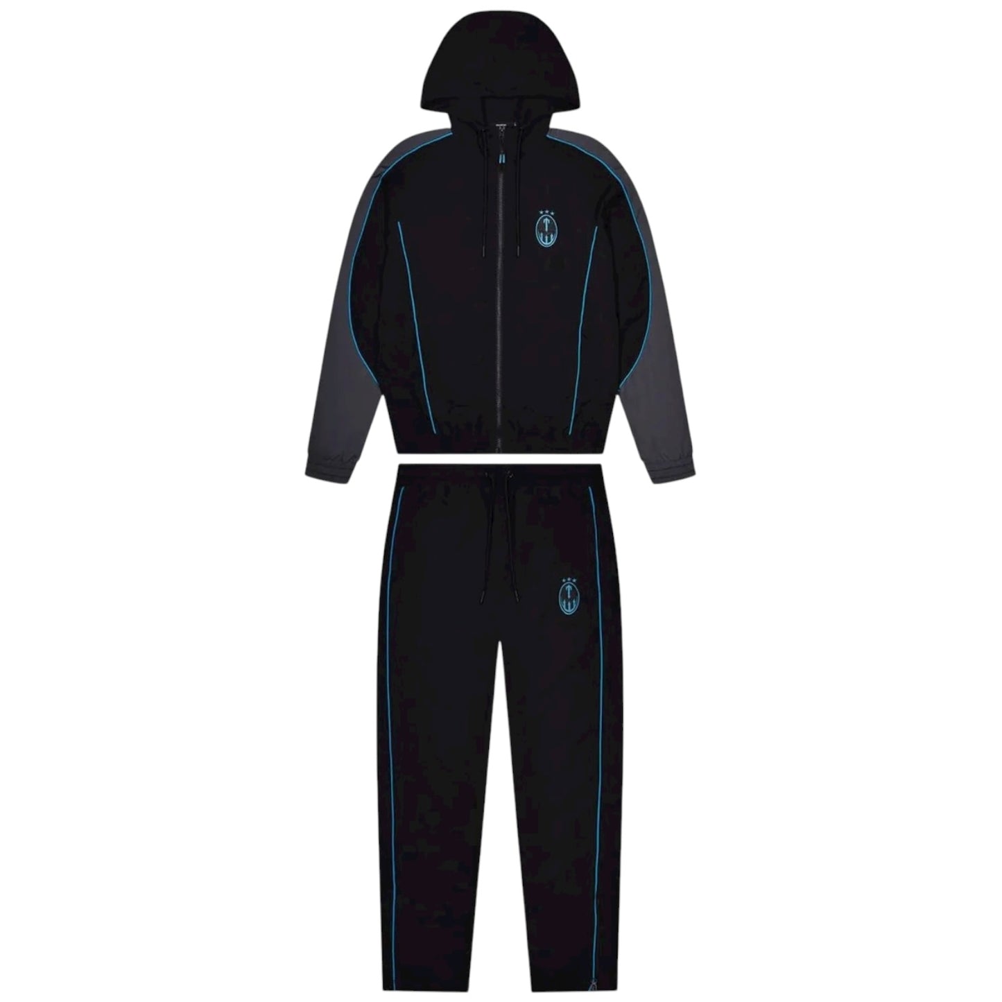 Trapstar Irongate Crest Shell Tracksuit Black/Blue