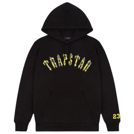 Trapstar X Central Cee 23 Hoodie Black/Yellow Camo