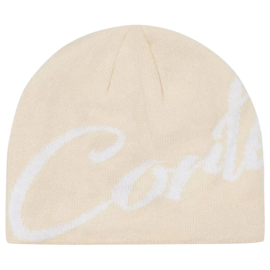 Corteiz OG Strike Skully Beanie Cream