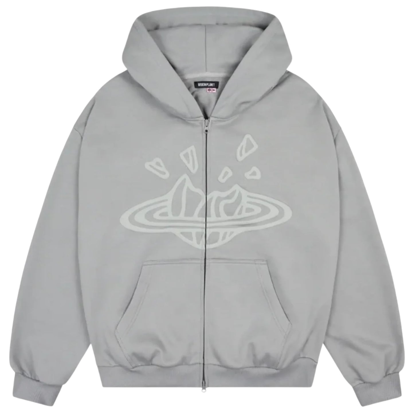 Broken Planet Zip Up Hoodie Gunmetal Grey