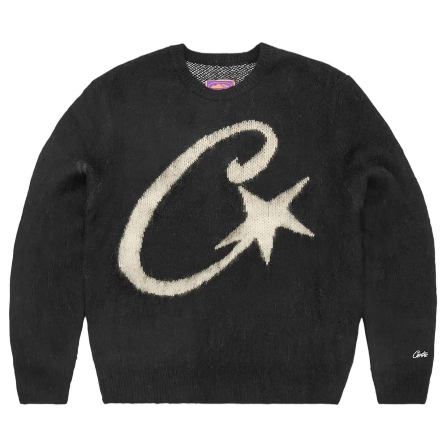 Corteiz C Star Mohair Knit Sweater Black