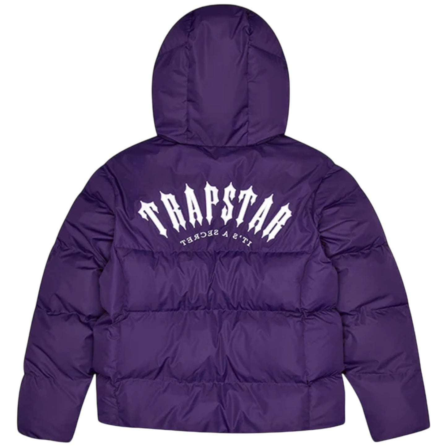 Trapstar Irongate Arch Hooded Puffer Jacket Purple/White