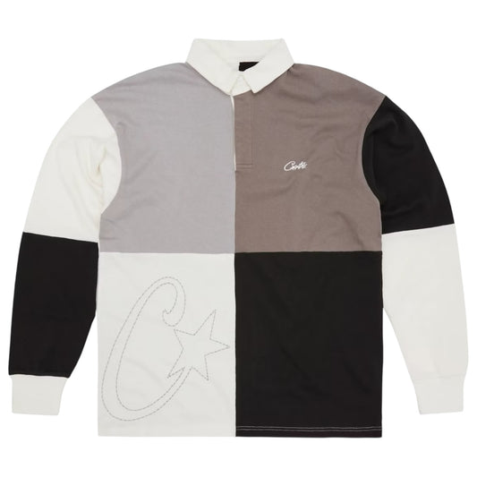 Corteiz Rugby Shirt Greyscale