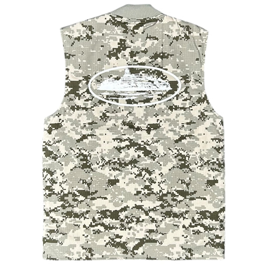 Corteiz Alcatraz Padded Gilet Digi Camo