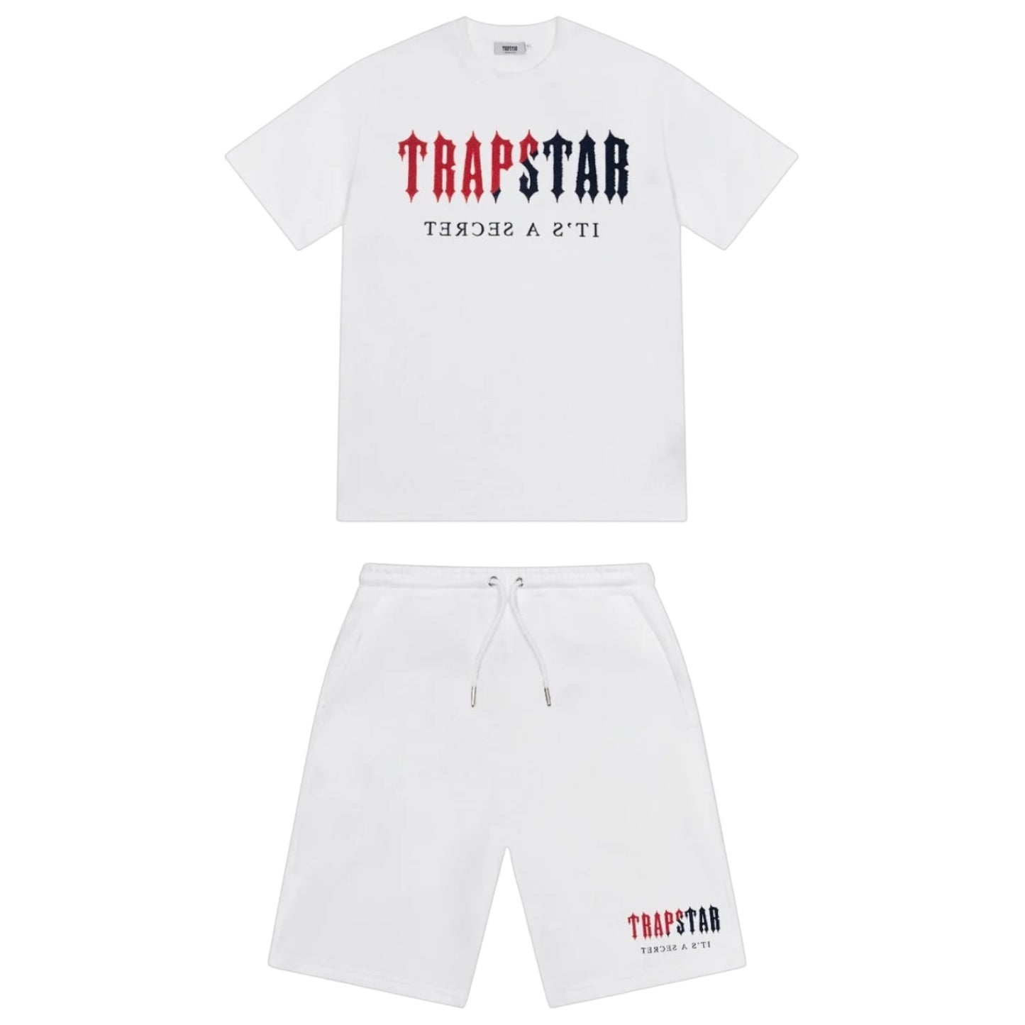 Trapstar Irongate Decoded T-shirt Shorts Set White/Red