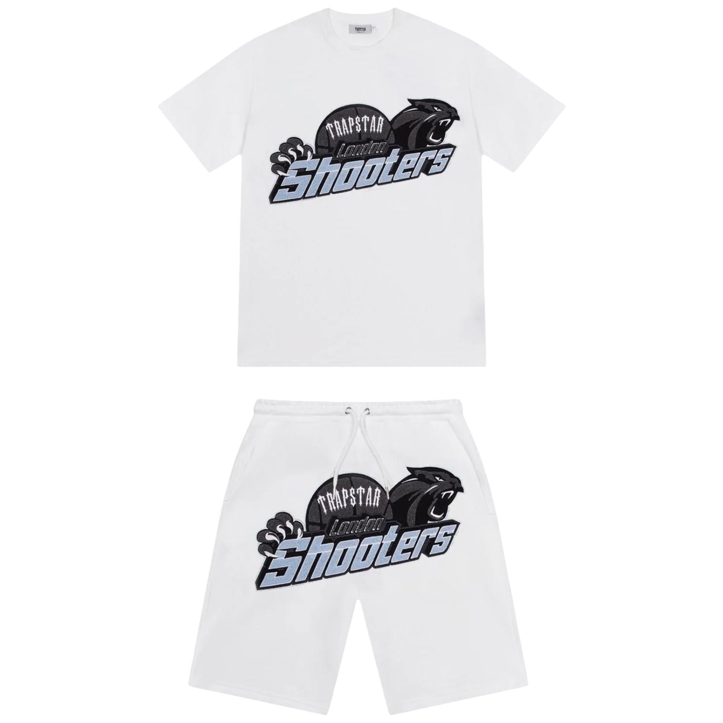Trapstar Shooters T-Shirt Shorts Set White/Blue