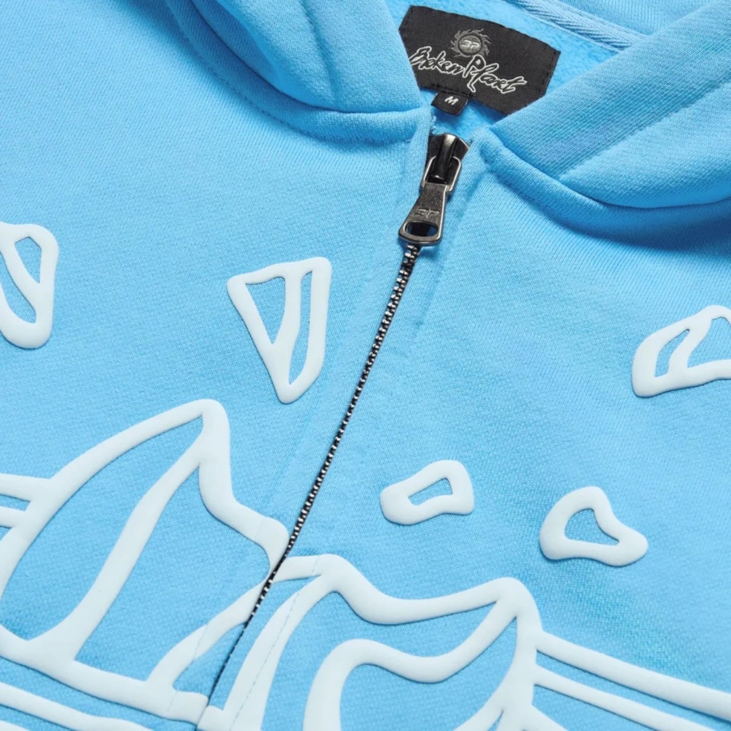 Broken Planet Zip Up Hoodie Light Blue