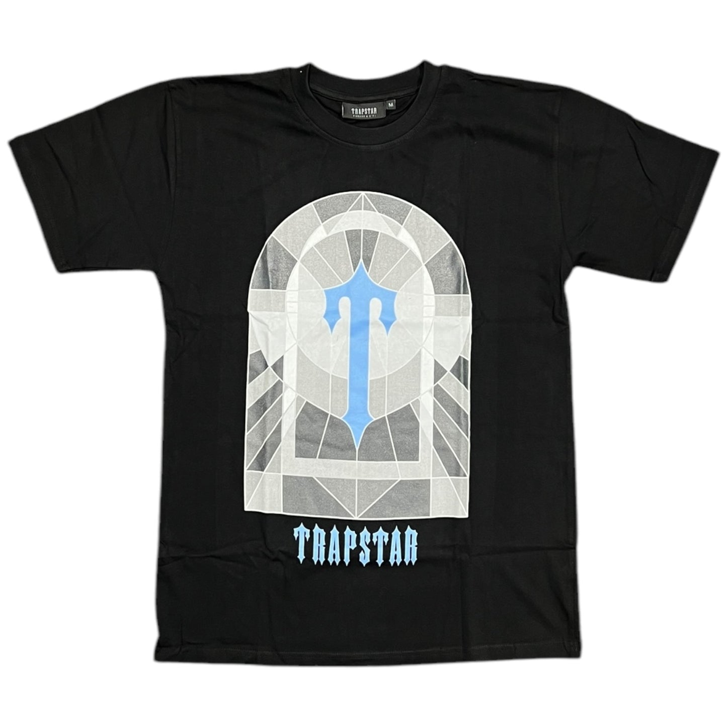 Trapstar Stained Glass T-Shirt Black/Baby Blue