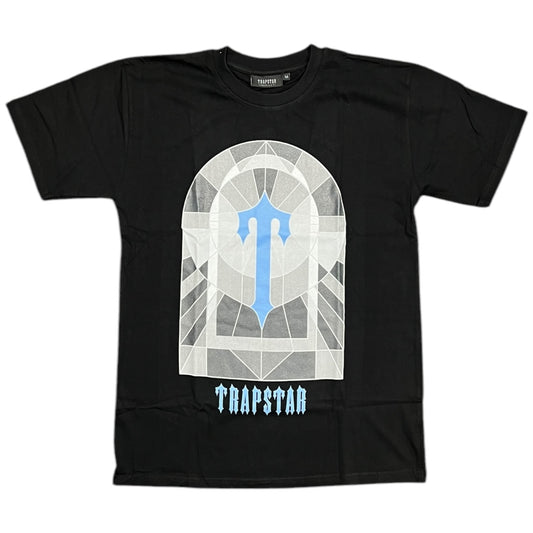 Trapstar Stained Glass T-Shirt Black/Baby Blue