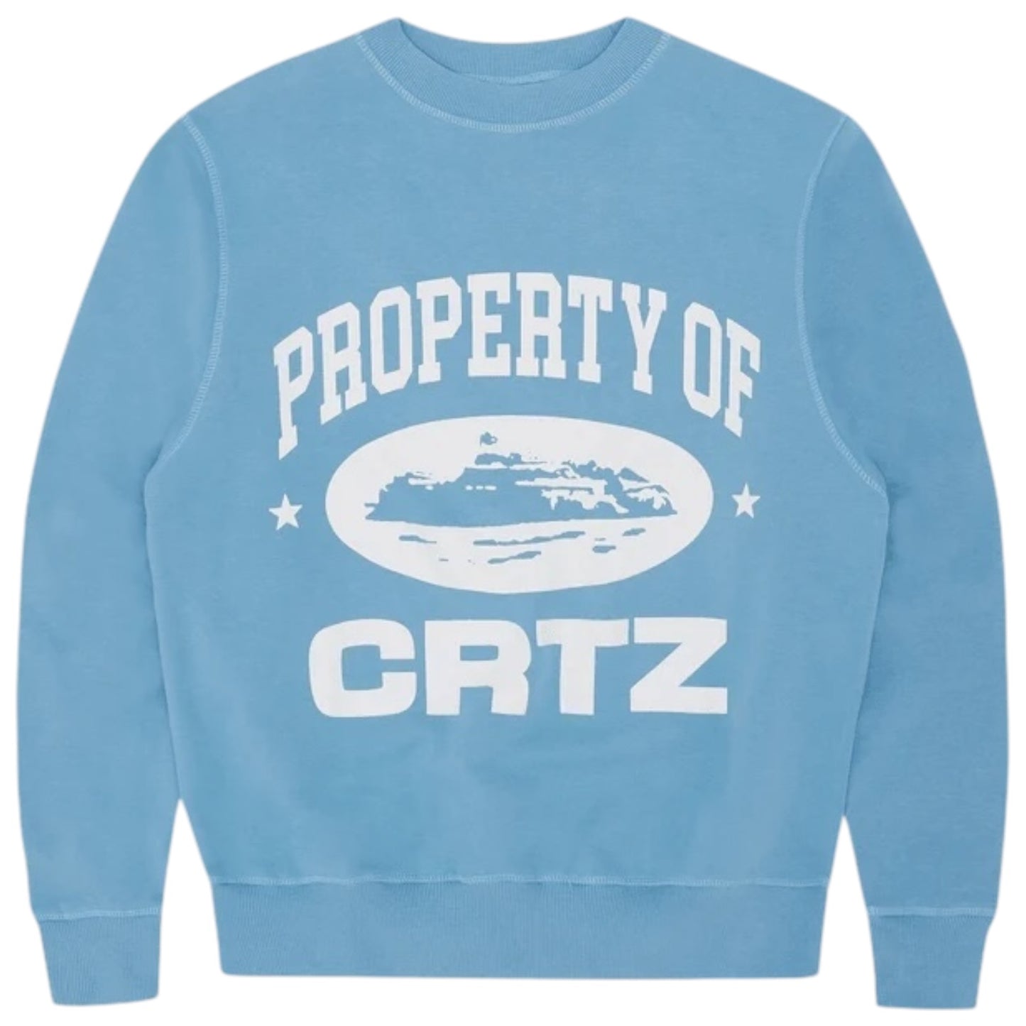 Corteiz P.O.C Sweatshirt Baby Blue/White