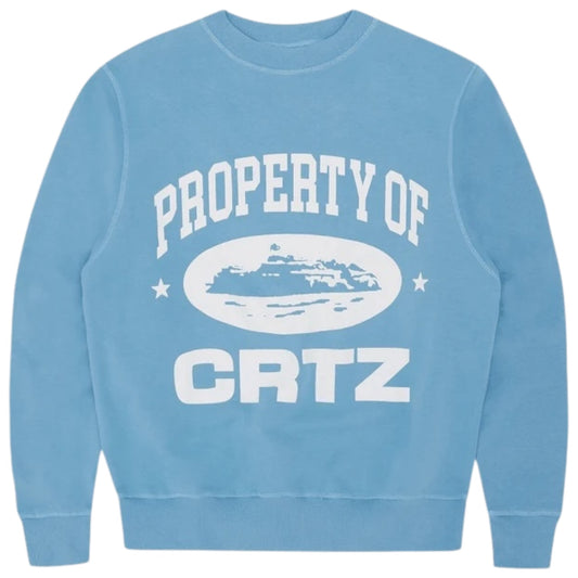 Corteiz P.O.C Sweatshirt Baby Blue/White