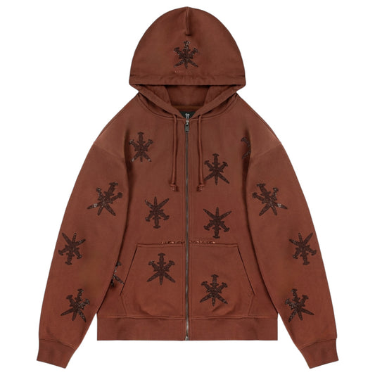 Unknown London Rhinestone Dagger Hoodie