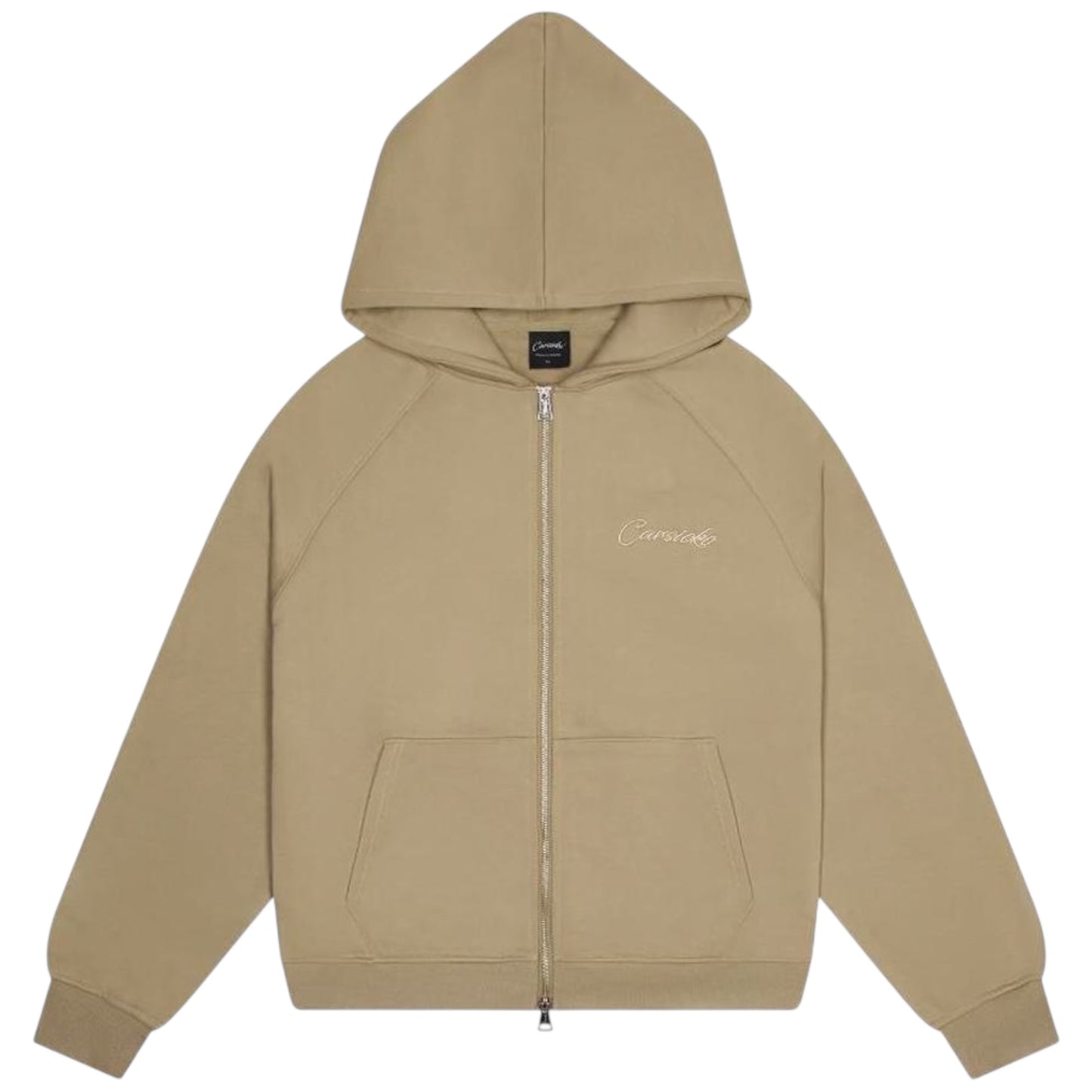 Carsicko Core Zip Up Hoodie Khaki