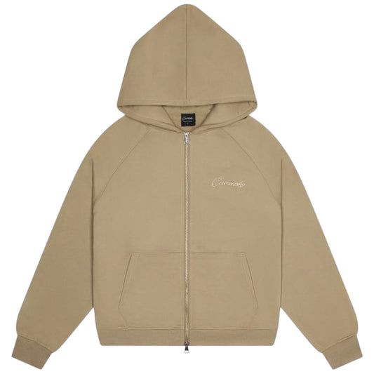 Carsicko Core Zip Up Hoodie Khaki