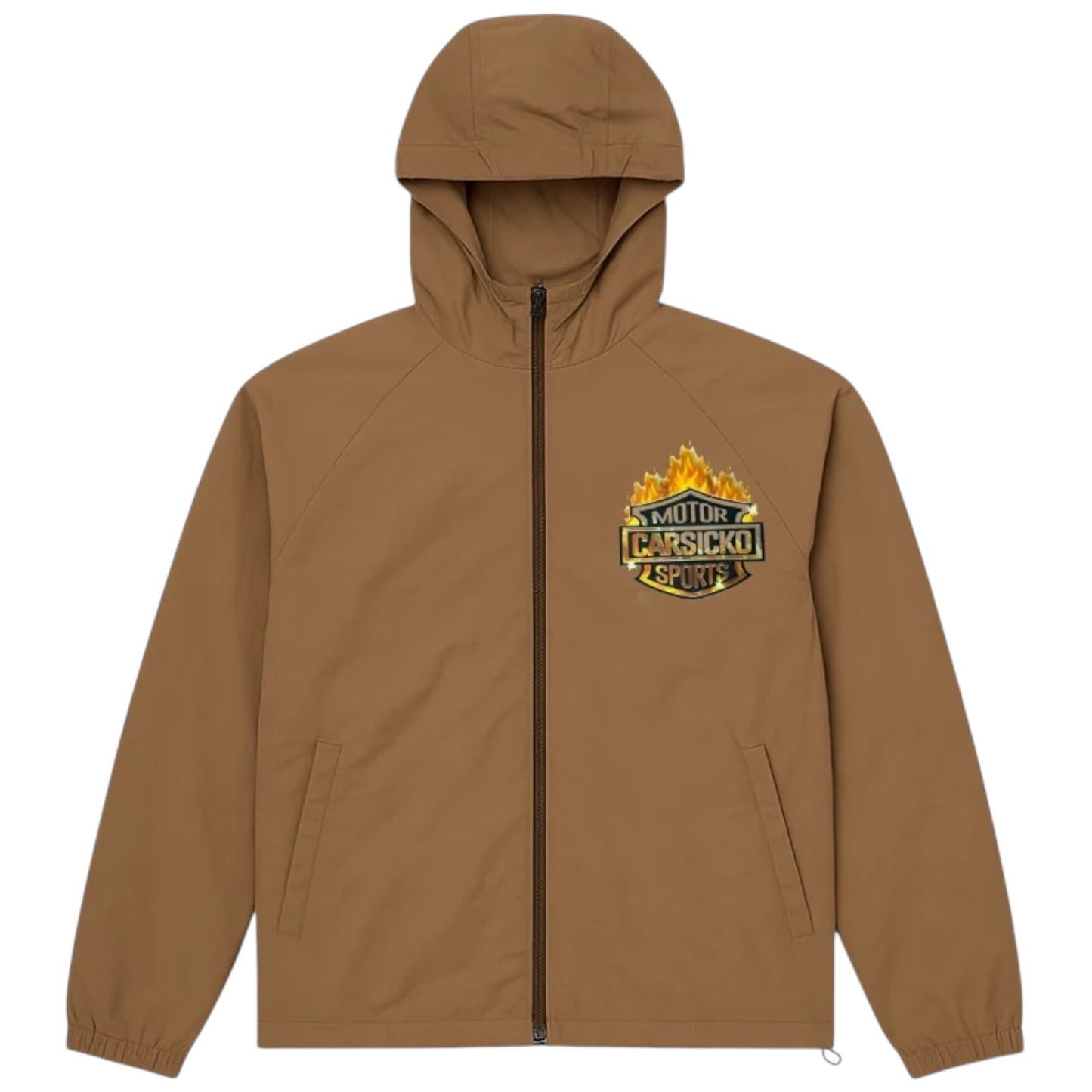 Carsicko Motorsports Windbreaker Jacket Brown