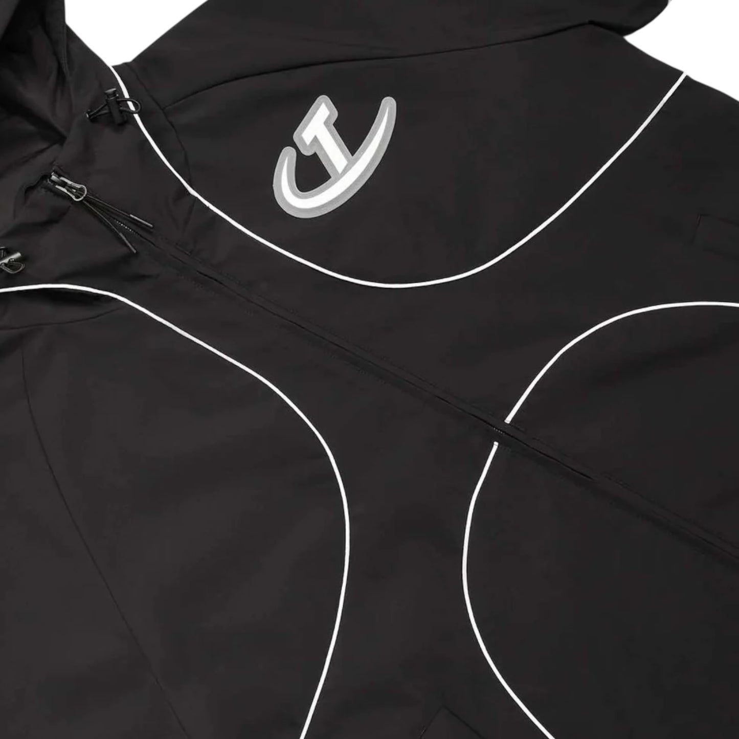 Trapstar Hyperdrive Piped Windbreaker Black/White