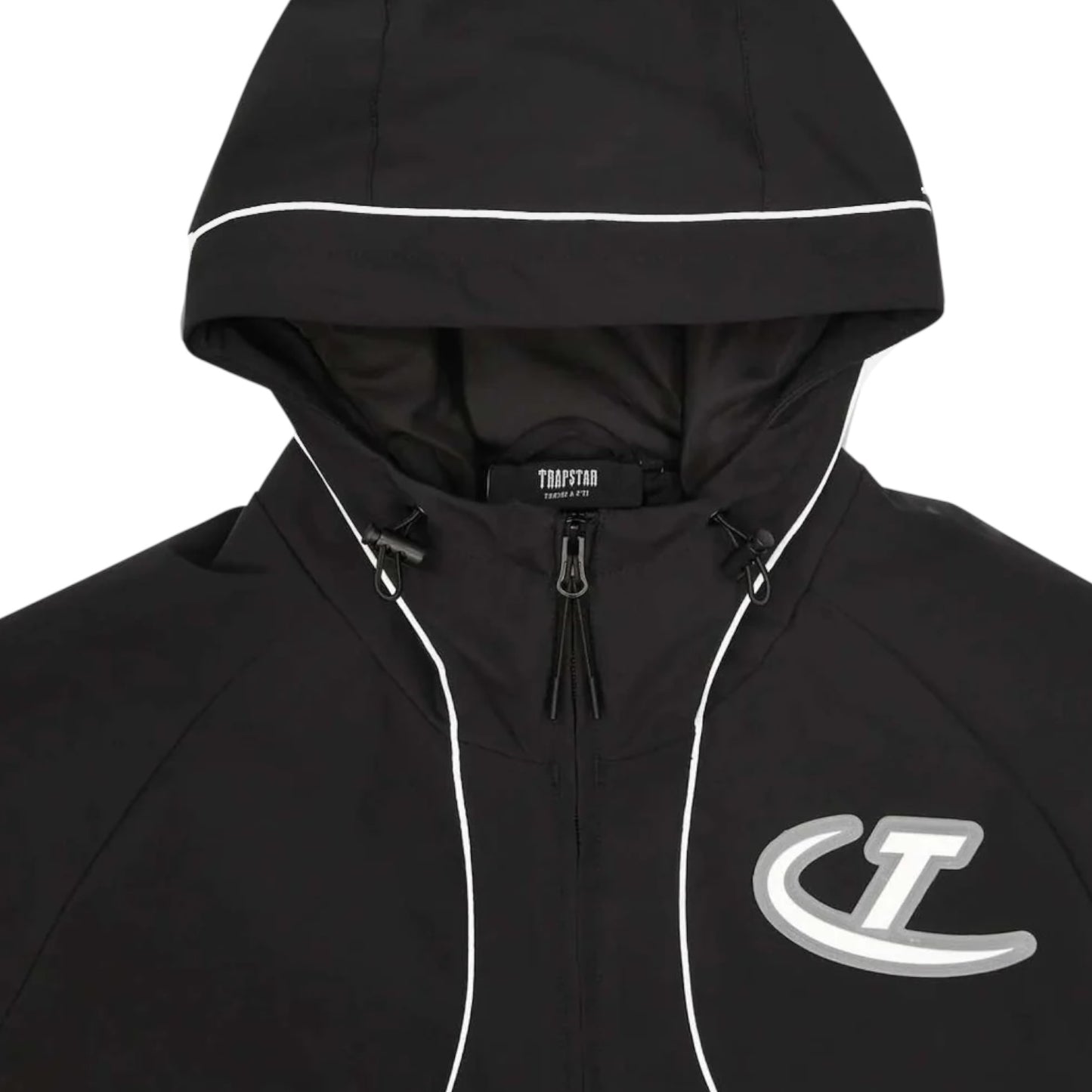 Trapstar Hyperdrive Piped Windbreaker Black/White