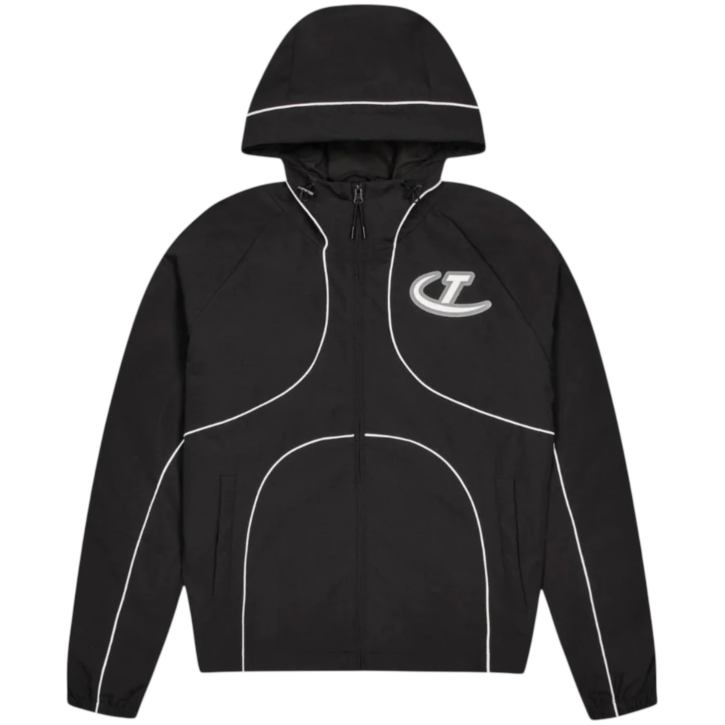 Trapstar Hyperdrive Piped Windbreaker Black/White
