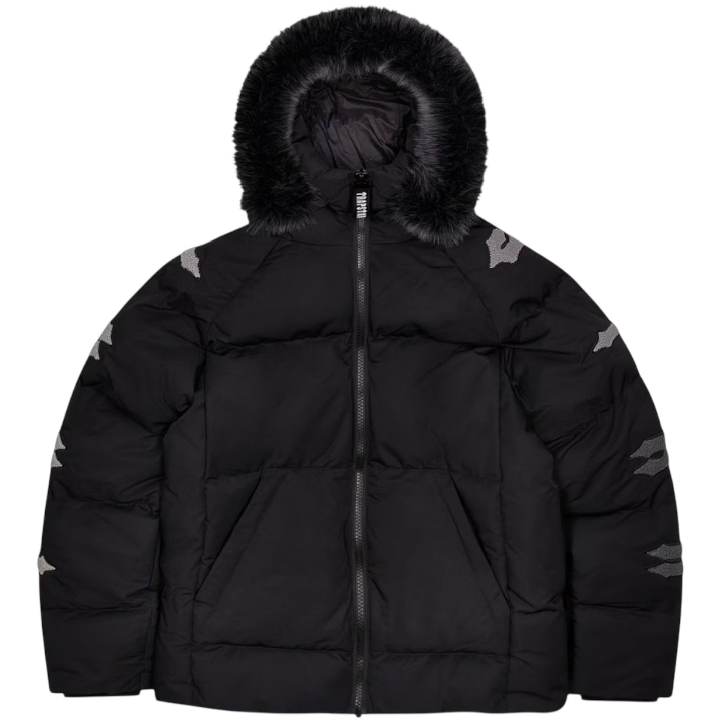 Trapstar Irongate Chenille Sleeve Puffer Jacket Black