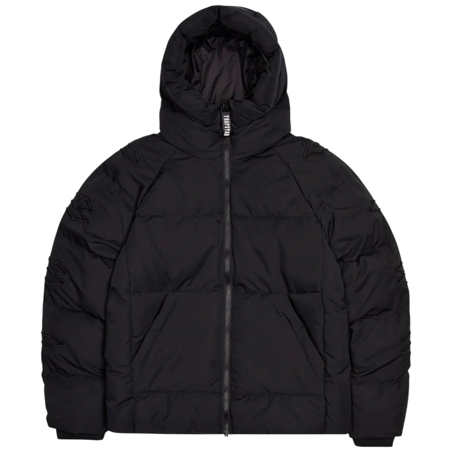 Trapstar Irongate Sleeve Hooded Puffer Jacket Blackout