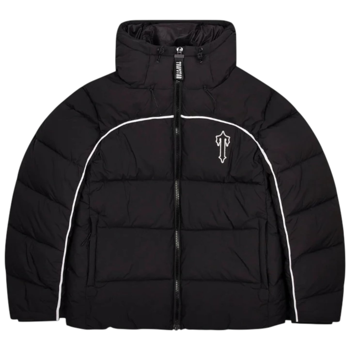 Trapstar Irongate Arch Piping Puffer Jacket Black/White