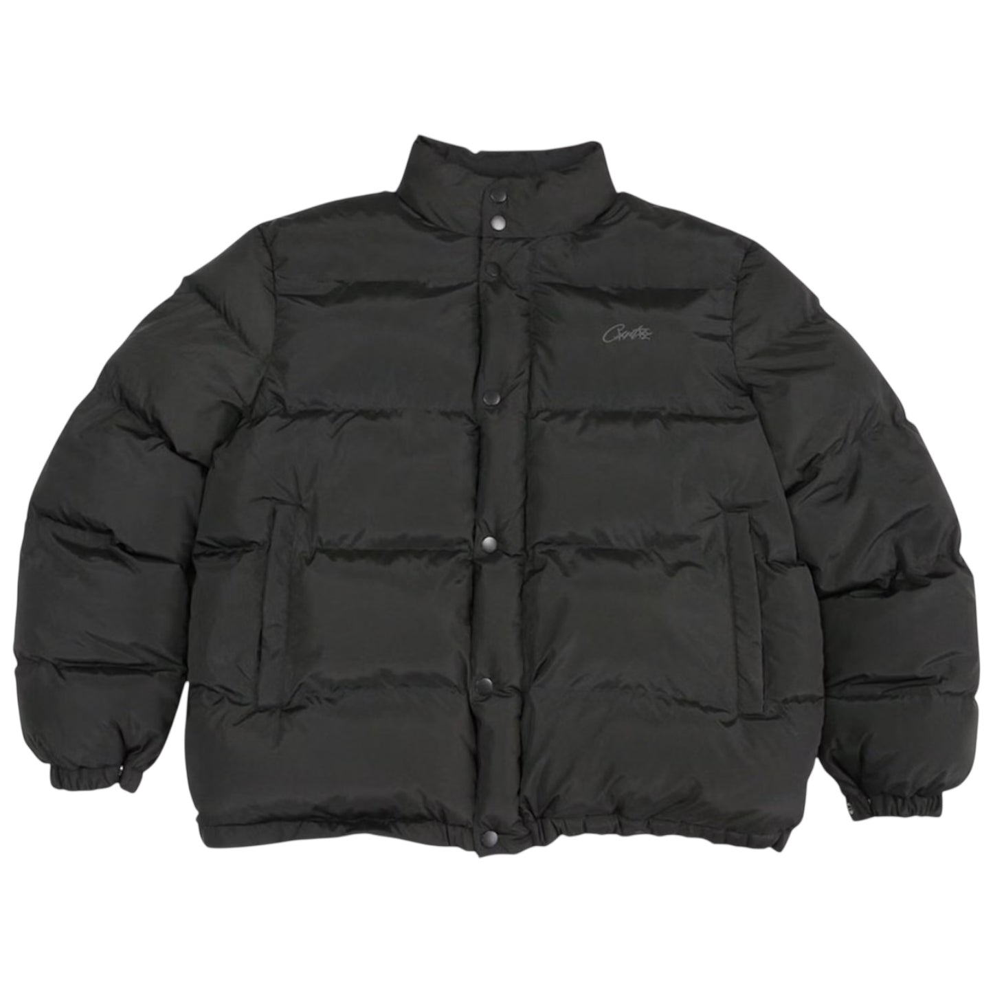 Corteiz Bolo Puffer Jacket Triple Black
