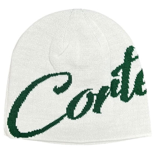 Corteiz OG Strike Skully Beanie White