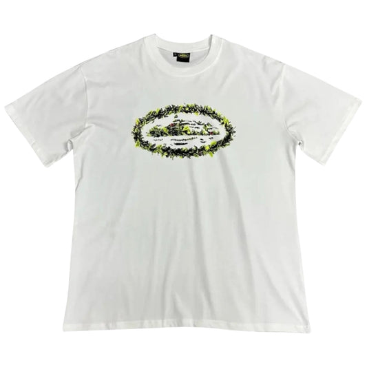 Corteiz Wreath Alcatraz T-Shirt White