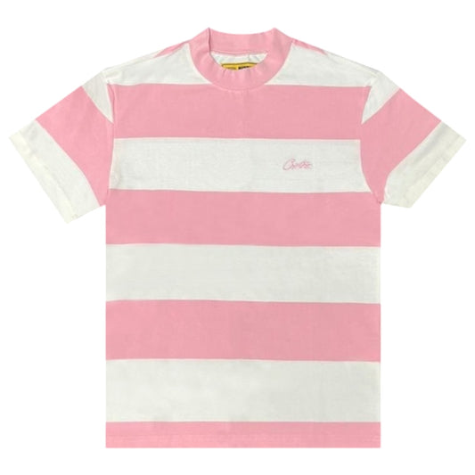 Corteiz Striped Premium T-Shirt White/Pink