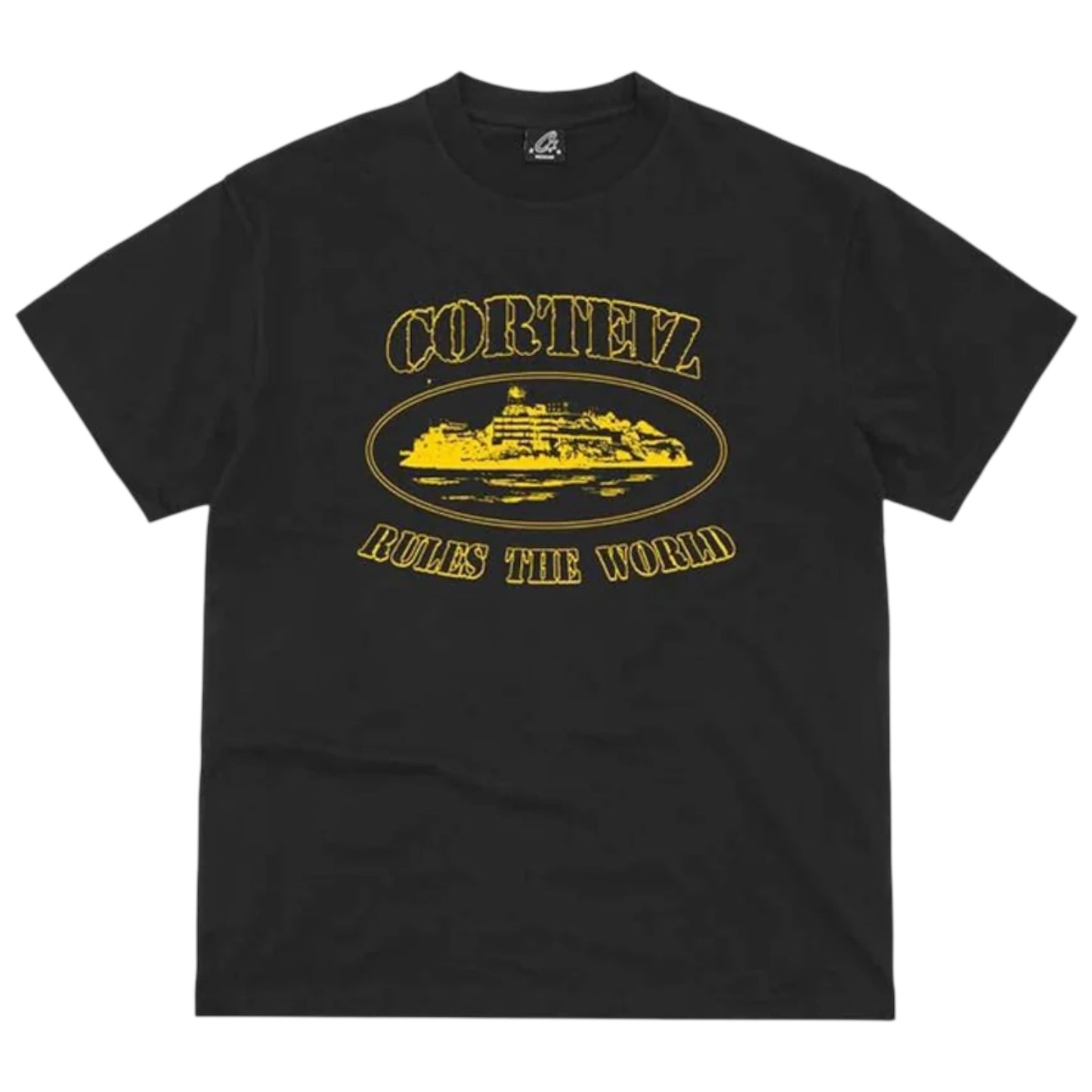 Corteiz OG Alcatraz T-Shirt Black/Yellow