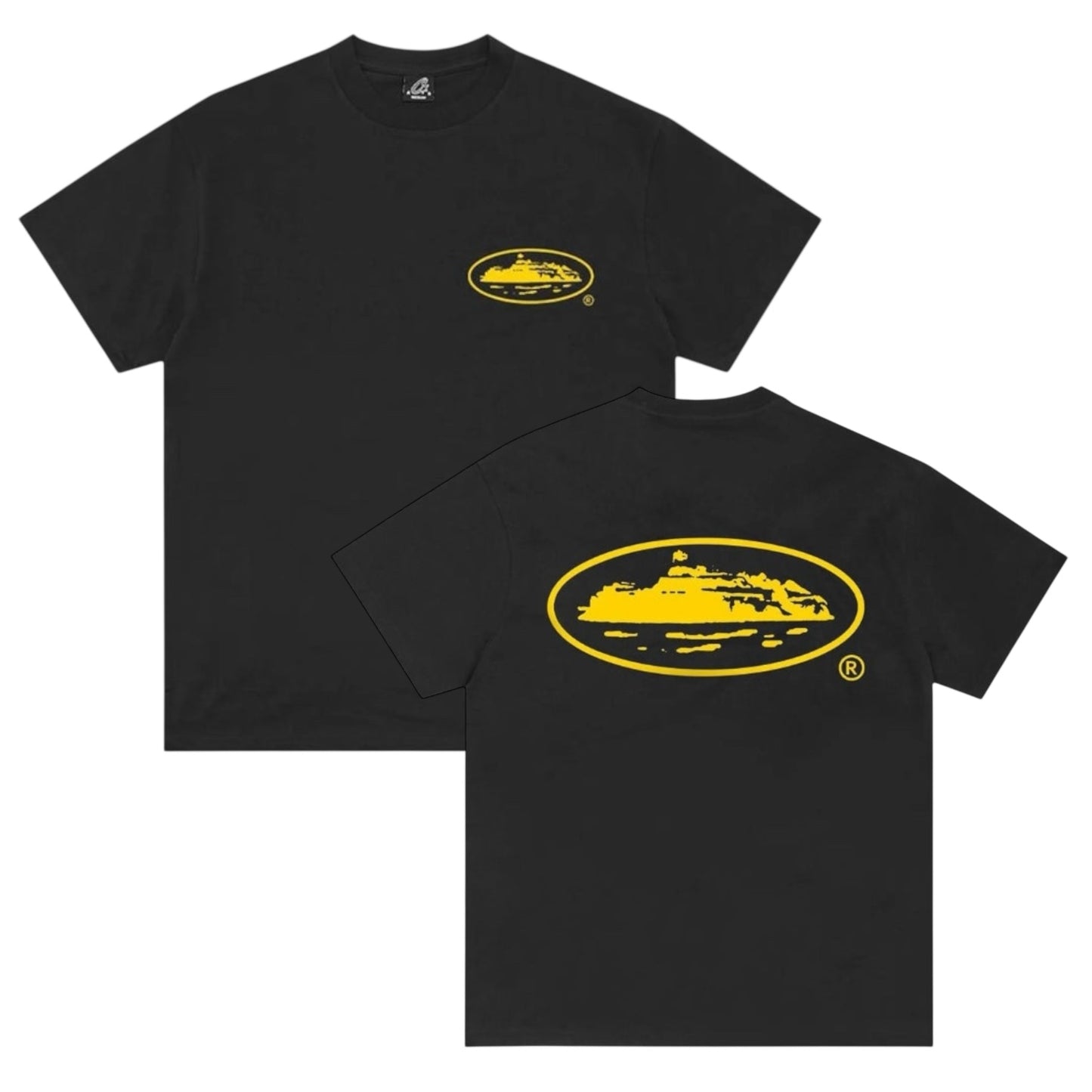 Corteiz OG Island T-Shirt Black/Yellow